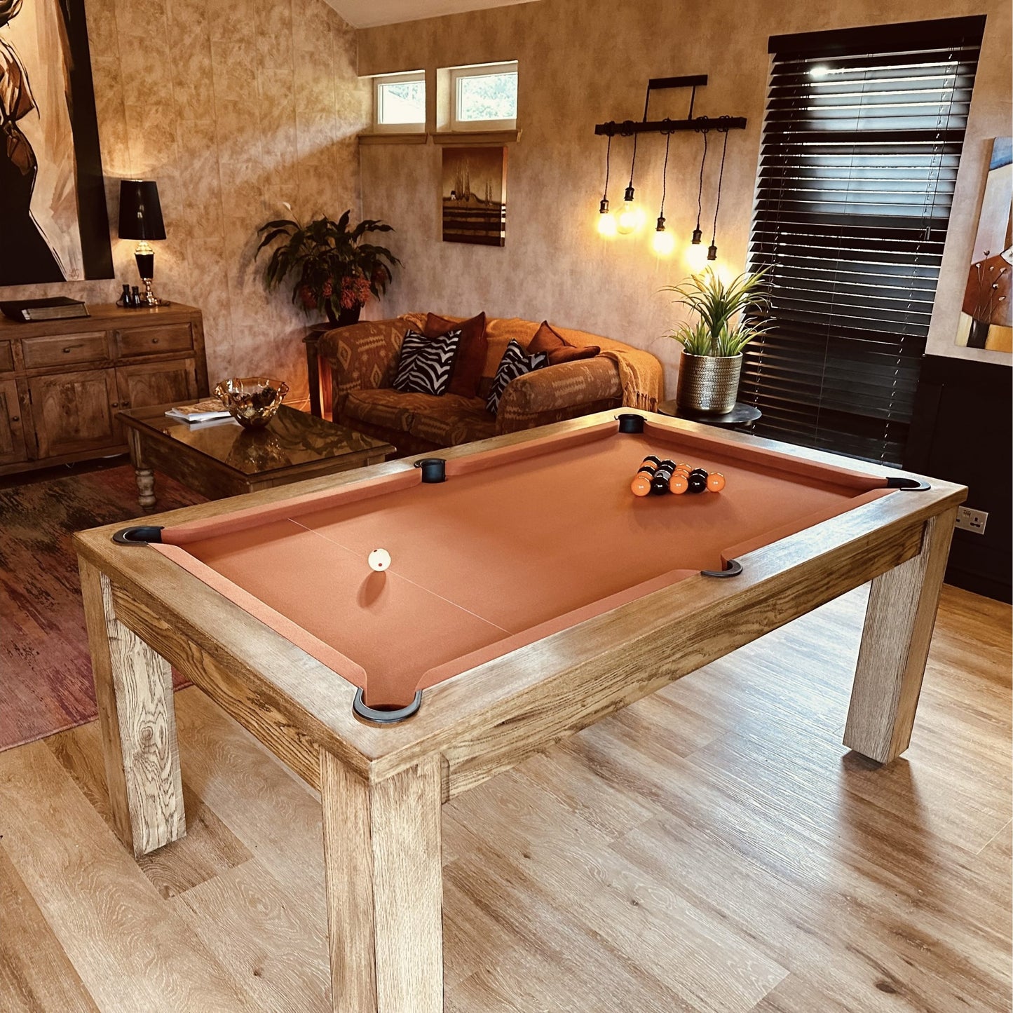 FMF Elixir Rustic Oak Pool Dining Table 6ft & 7ft