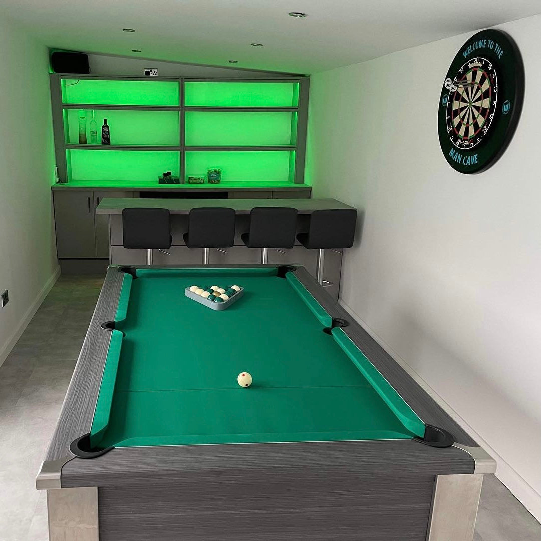 FMF Spirit Tournament Metallic Graphite Grey Pool Table 6ft & 7ft