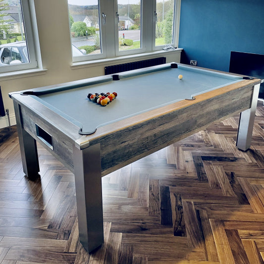 FMF Spirit Tournament Distressed Oak Pool Table 6ft & 7ft