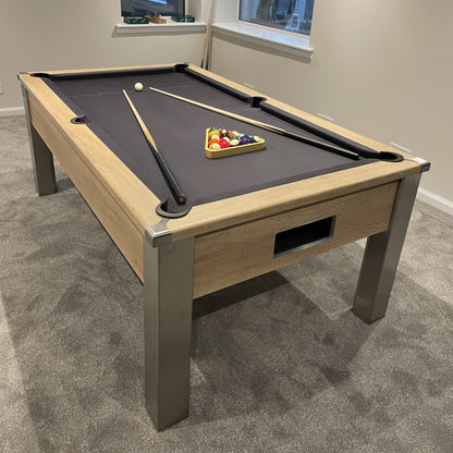 FMF Spirit Tournament Nebraska Oak Pool Table 6ft & 7ft