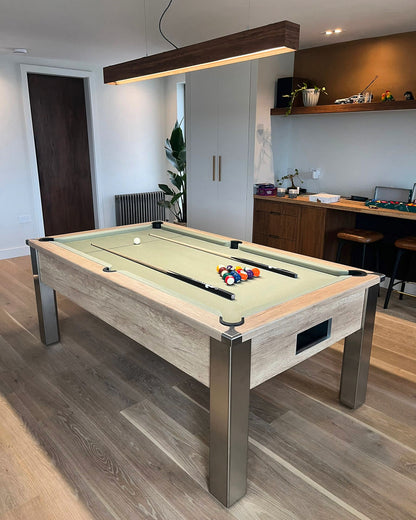 FMF Spirit Tournament Nebraska Oak Pool Table 6ft & 7ft