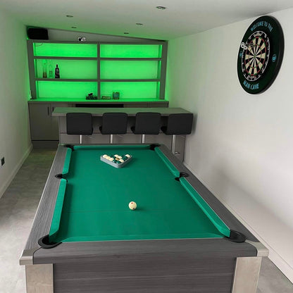 FMF Spirit Tournament Metallic Graphite Grey Pool Table 6ft & 7ft