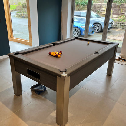 FMF Spirit Tournament Metallic Graphite Grey Pool Table 6ft & 7ft