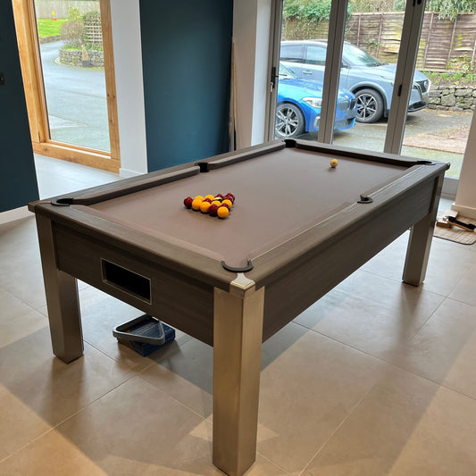 FMF Spirit Tournament Metallic Graphite Grey Pool Table 6ft & 7ft