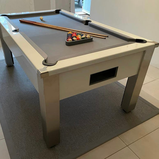 FMF Spirit Tournament White Pool Table 6ft & 7ft
